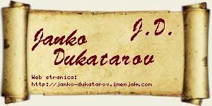 Janko Dukatarov vizit kartica